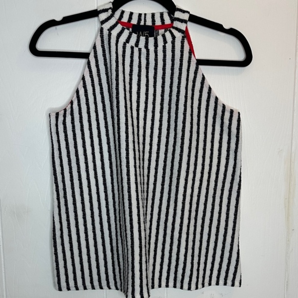 W5 Monochrome Striped Tank Top
